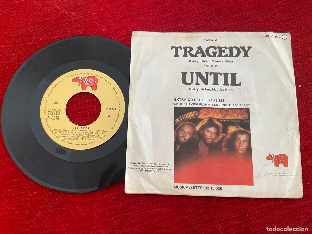 Discos de vinilo: VINILO LP BEE GEES TRAGEDY SINGLE UNTIL - Foto 3
