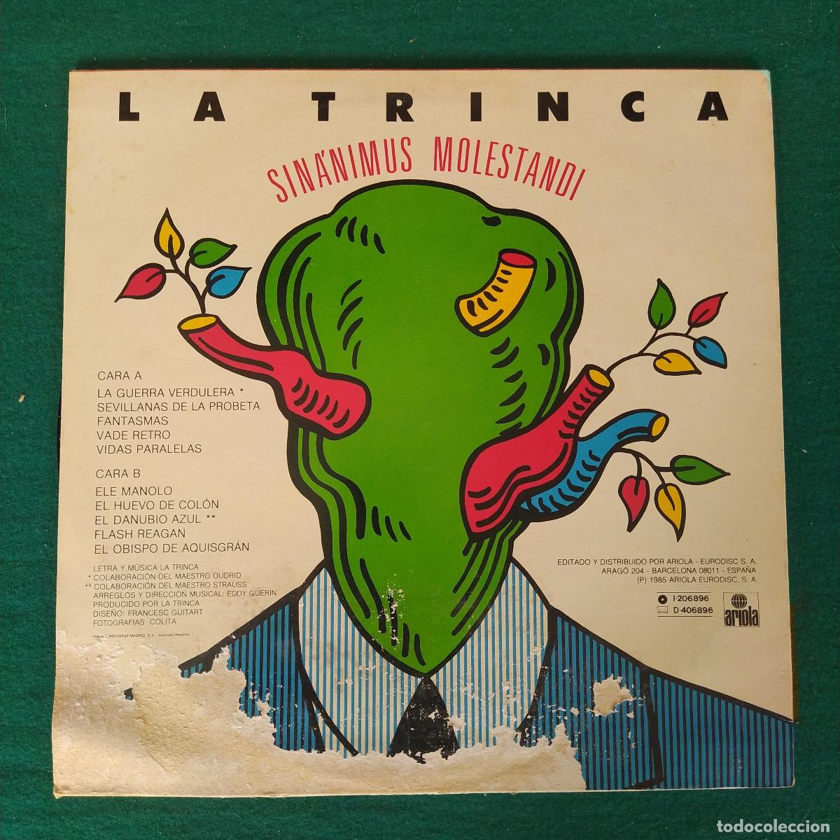 Discos de vinilo: La Trinca &ndash; Sin&aacute;nimus Molestandi - Foto 2