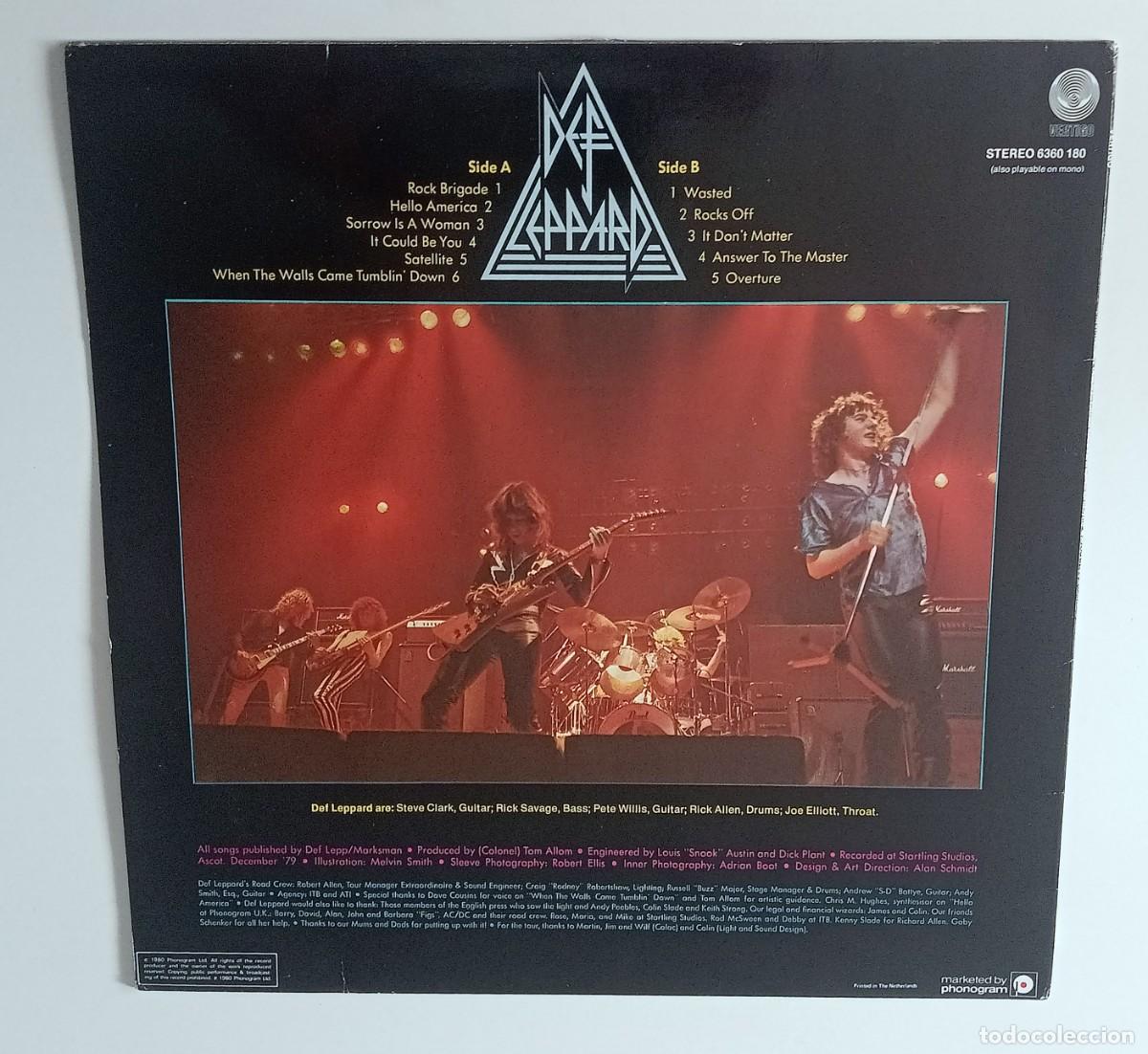 Discos de vinilo: LP DEF LEPPARD - ON THROUGH THE NIGHT - Foto 2