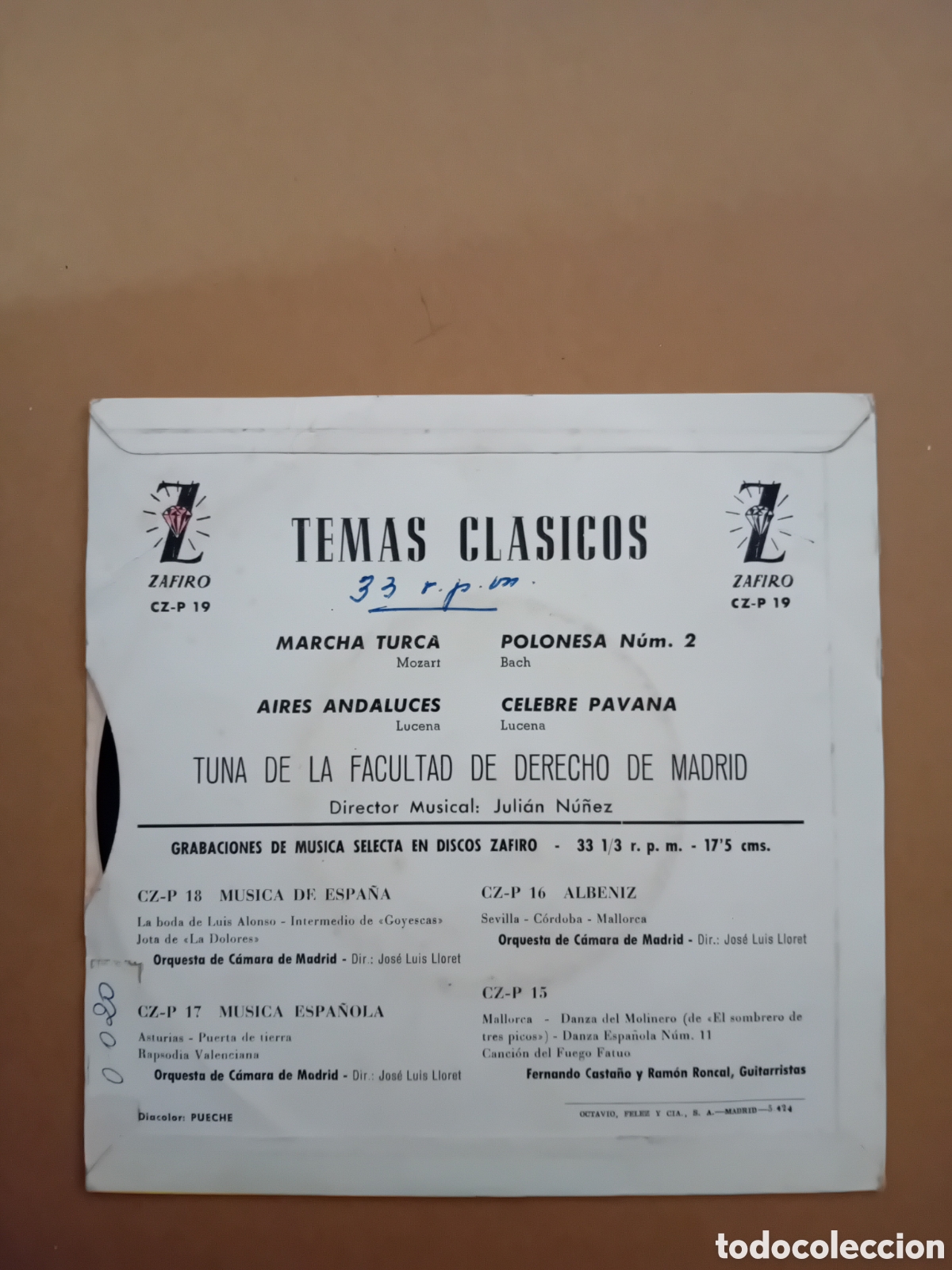 Discos de vinilo: TUNA FACULTAD DE DERECHO DE MADRID - Foto 2