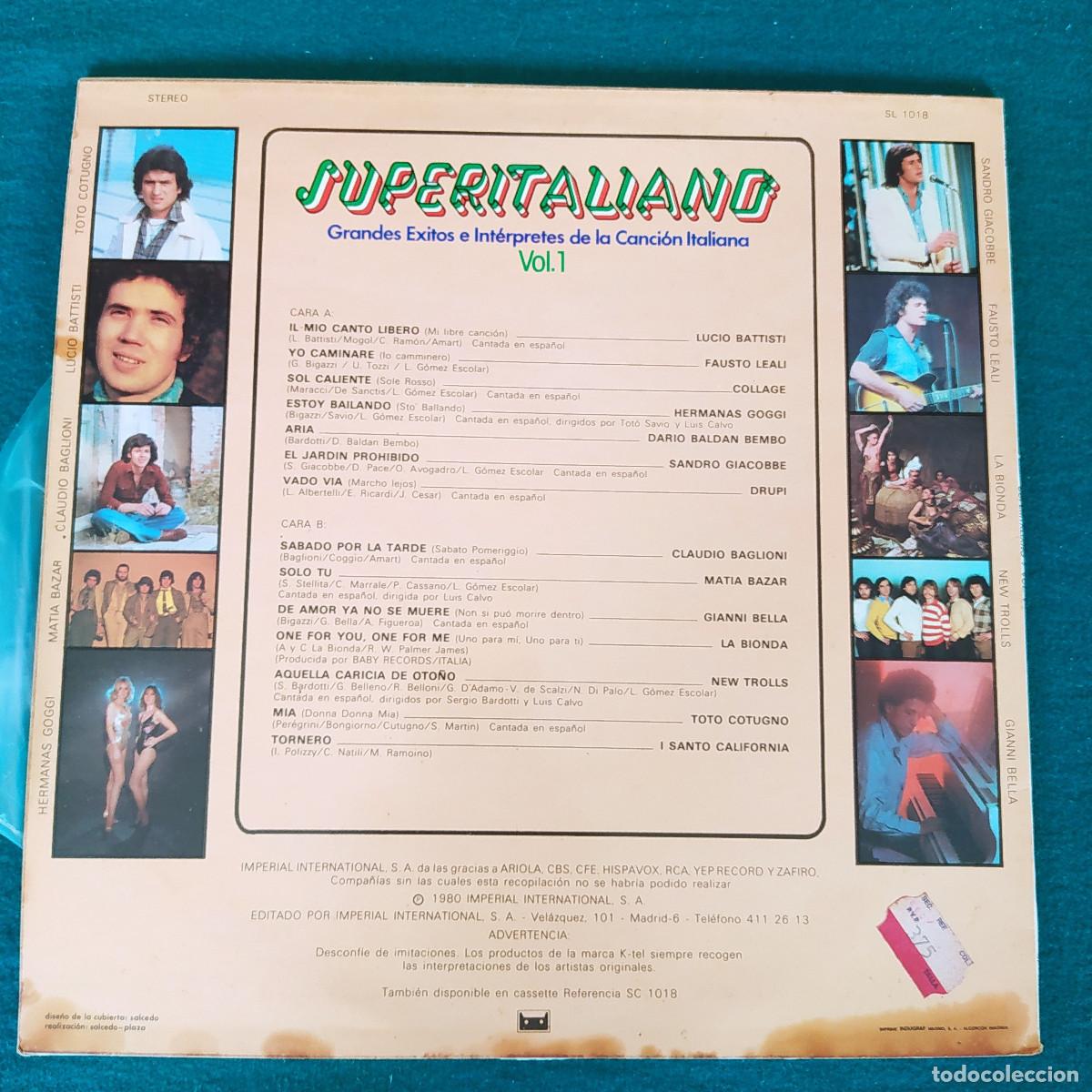 Discos de vinilo: Superitaliano Vol 1980 - Foto 2