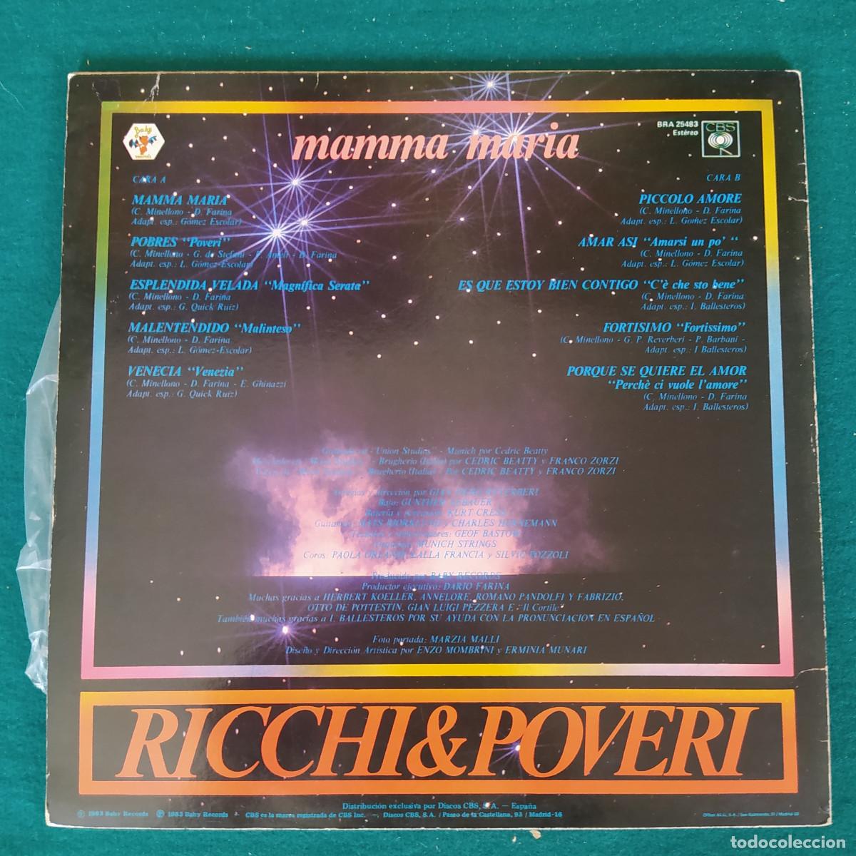 Discos de vinilo: Ricchi & Poveri &ndash; Mamma Maria - Foto 2