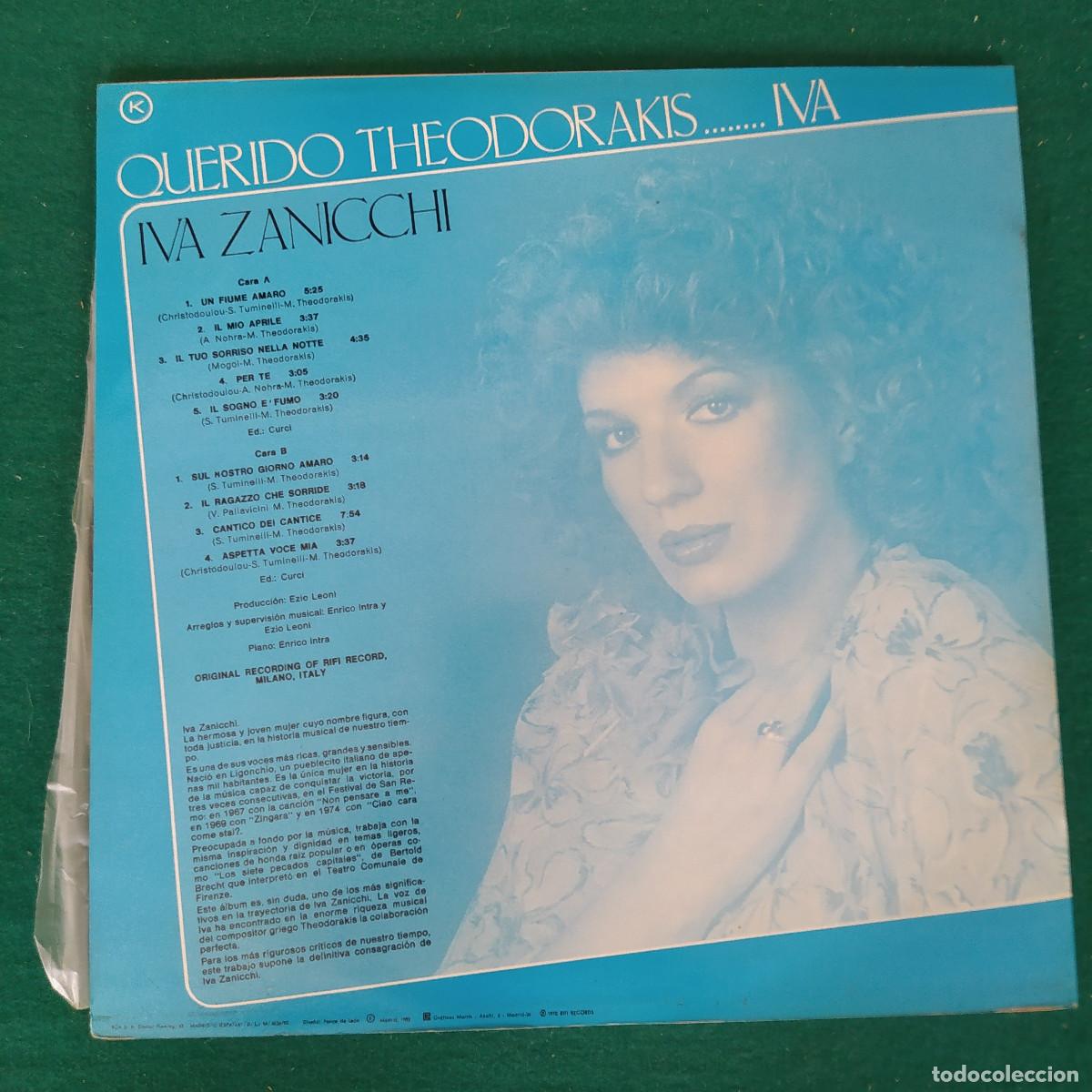 Discos de vinilo: Iva Zanicchi &ndash; Querido Theodorakis...Iva - Foto 2