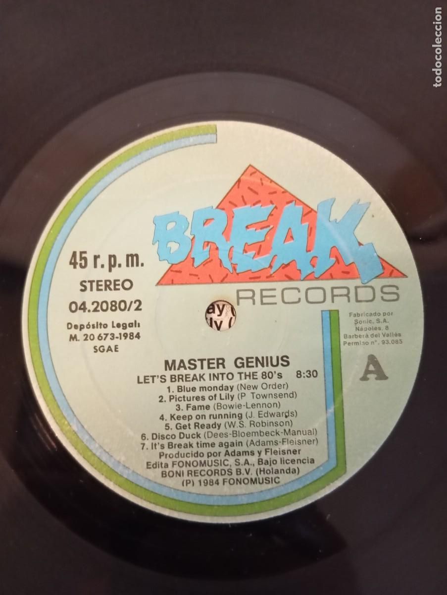 Discos de vinilo: MASTER GENIUS - LETS BREAK INTO THE 80S - 1984 - Foto 6