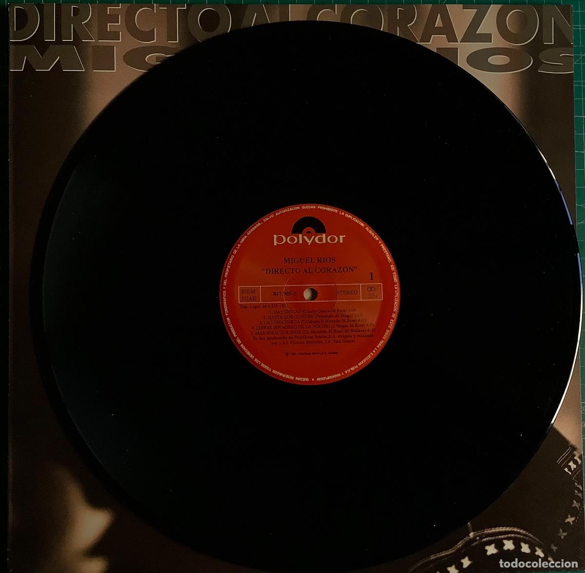 Discos de vinilo: MIGUEL RIOS. DIRECTO AL CORAZ&Oacute;N 1LP - Foto 3