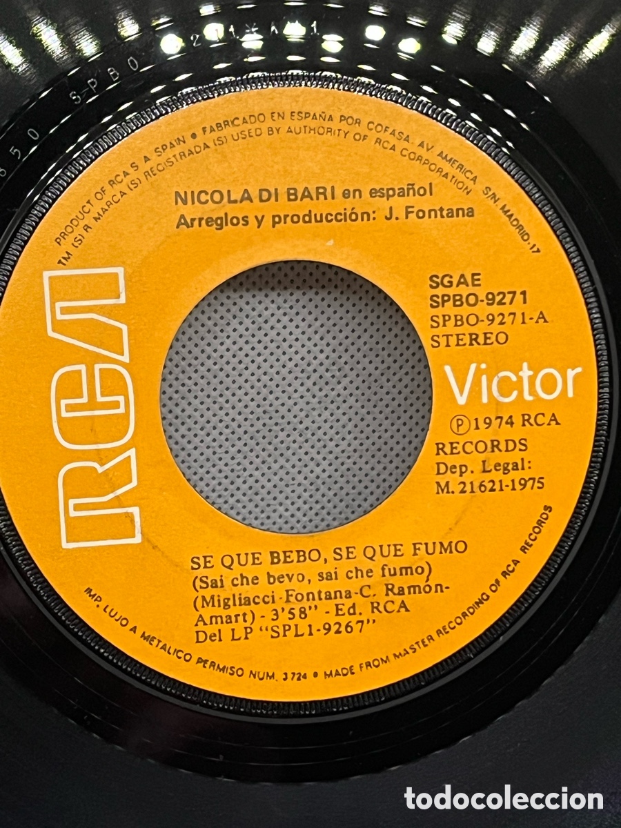 Discos de vinilo: VINILO &ldquo; NICOL&Aacute;S DI BARI &ldquo; 1974 - Foto 2