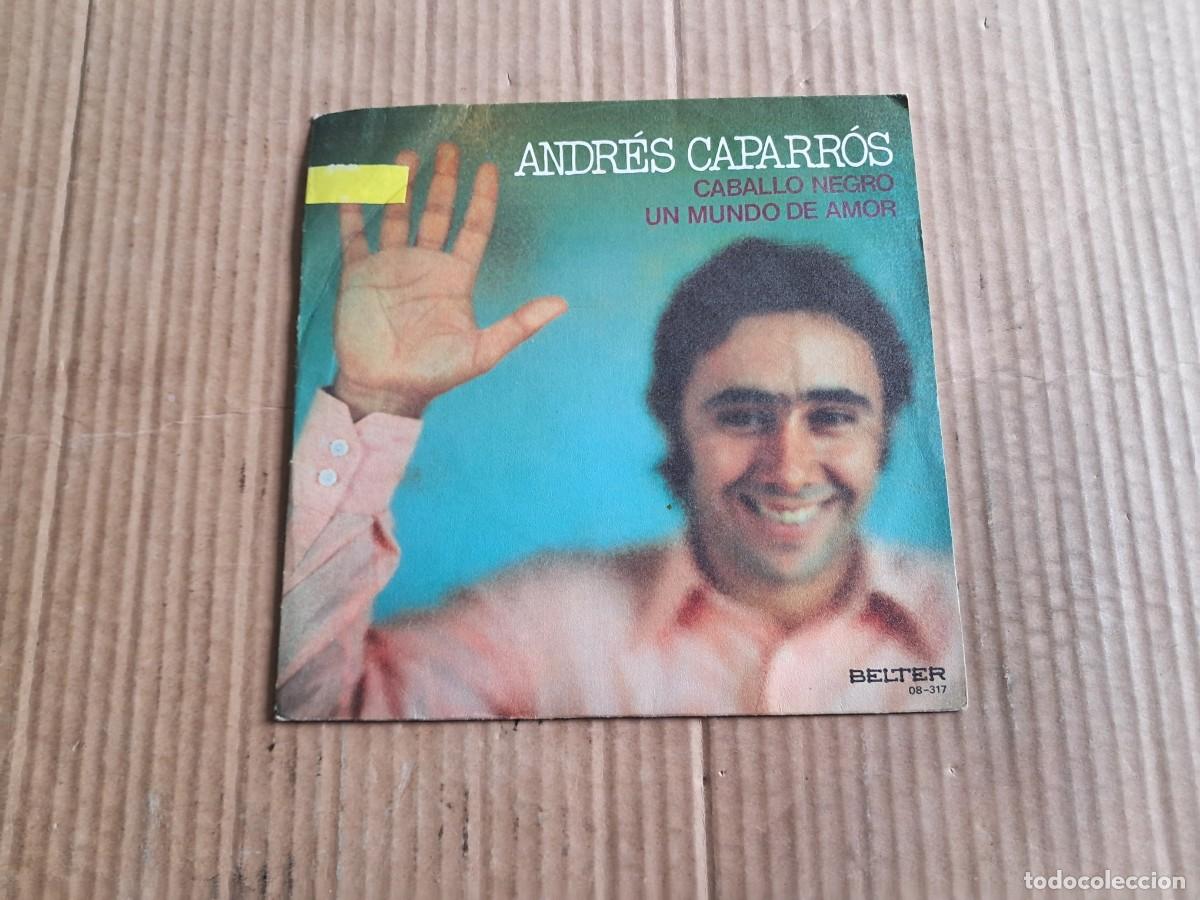 Discos de vinilo: ANDRES CAPARROS - CABALLO NEGRO SINGLE 1973 - Foto 1