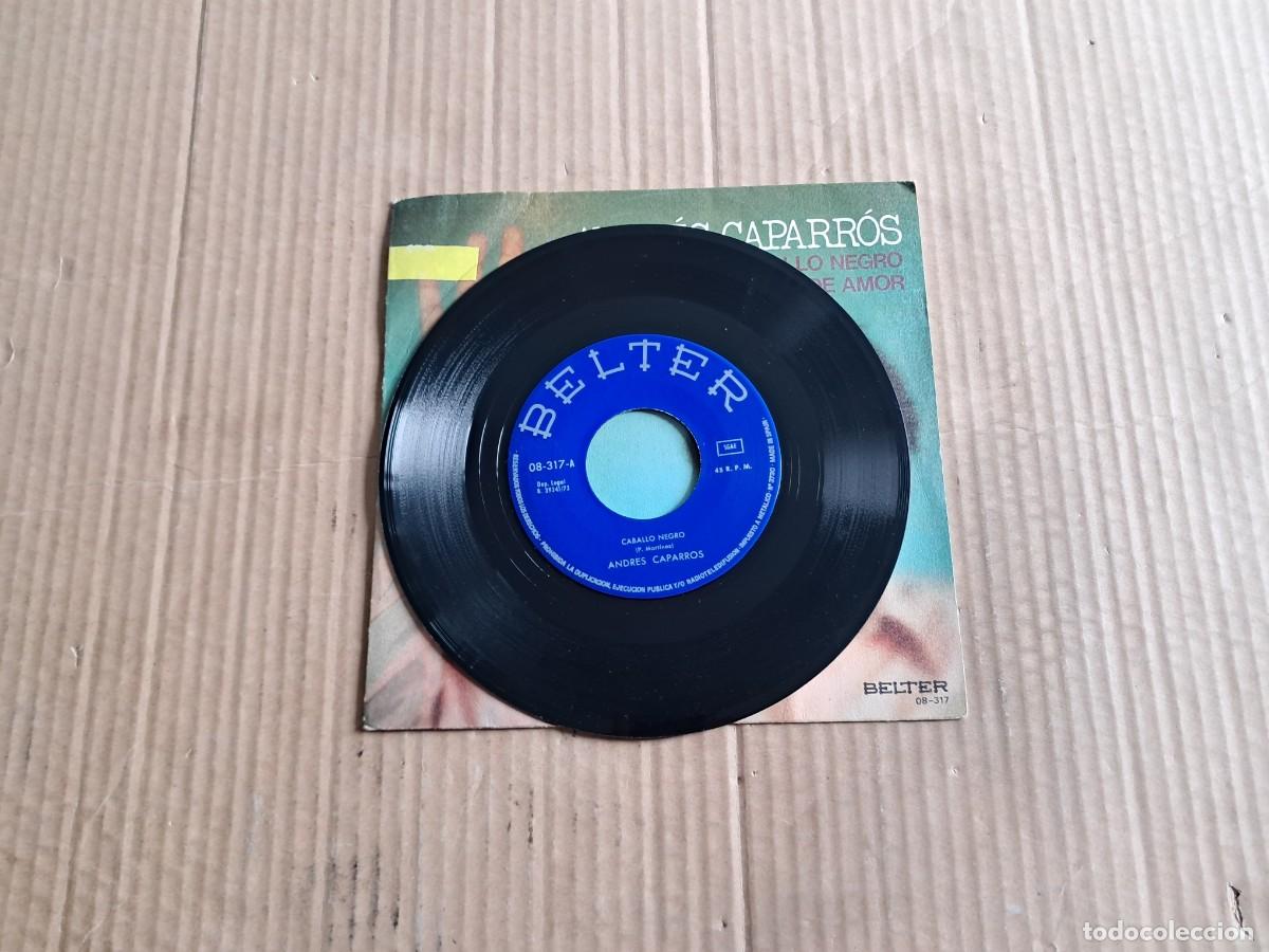 Discos de vinilo: ANDRES CAPARROS - CABALLO NEGRO SINGLE 1973 - Foto 2