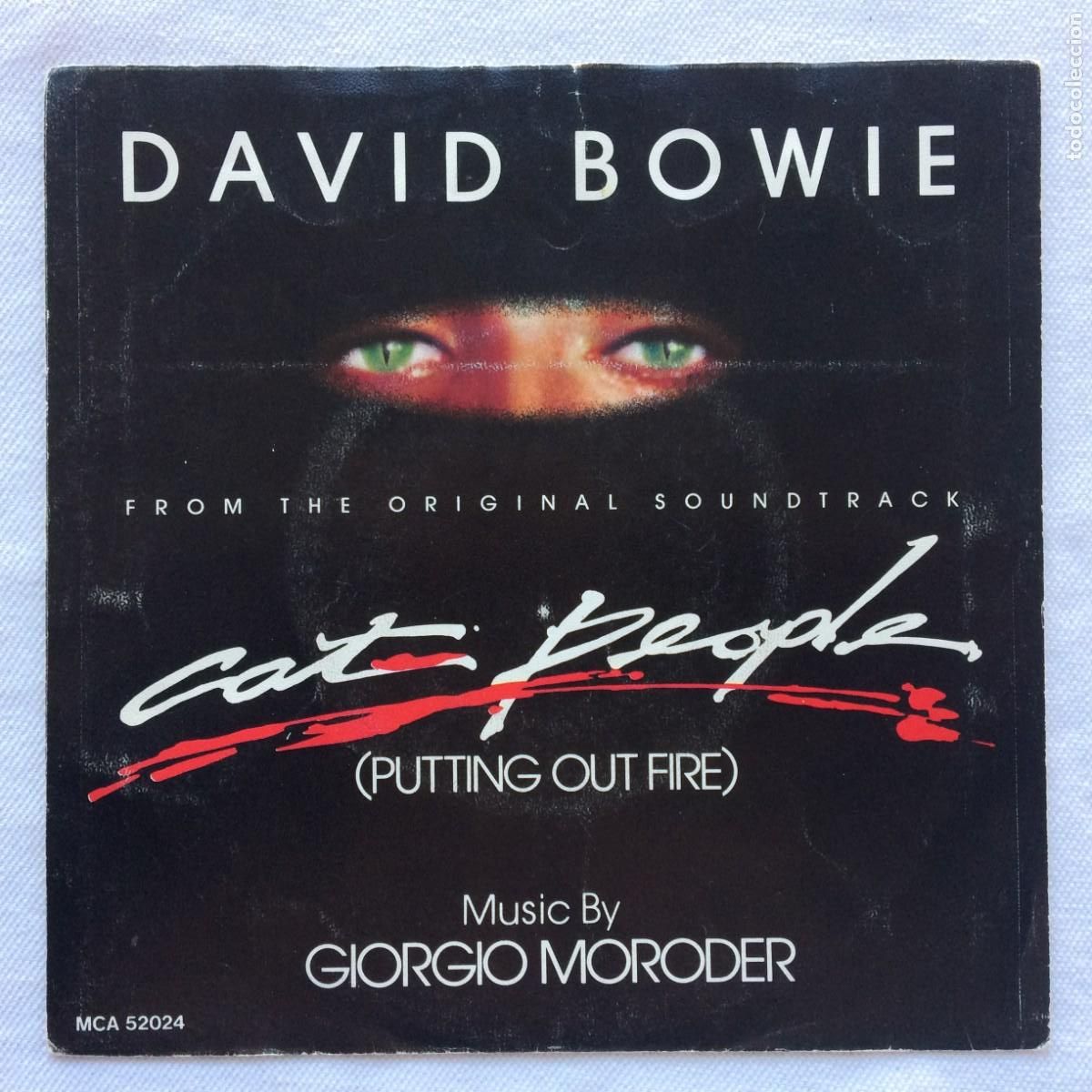 Discos de vinilo: David Bowie &lrm;&ndash; Cat People (Putting Out Fire) / Giorgio Moroder Pauls Theme (Jogging Chase) 1982 - Foto 1