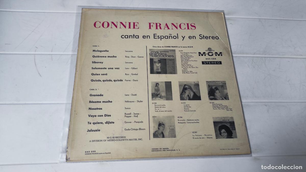 Discos de vinilo: LP CONNIE FRANCIS - EN ESPA&Ntilde;OL Y EN STEREO - Foto 2