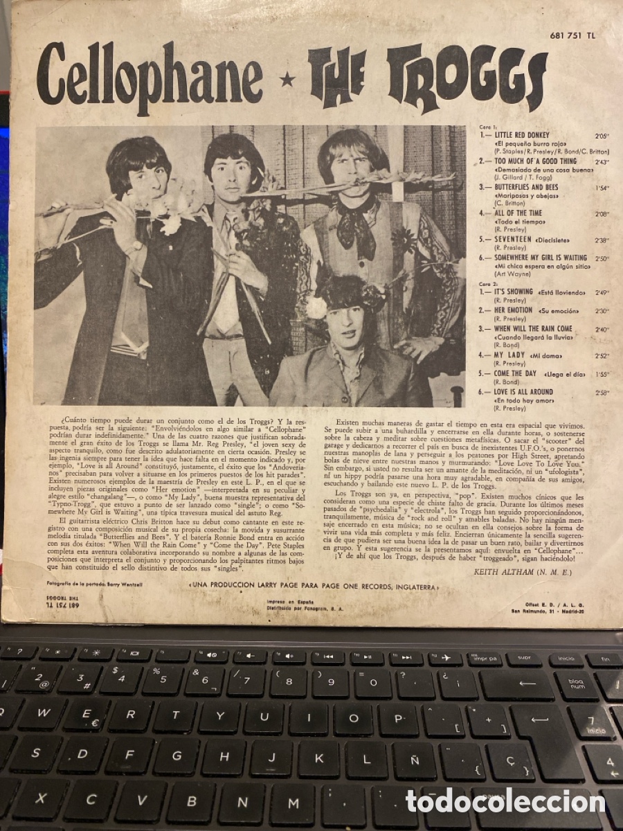 Discos de vinilo: THE TROGGS - CELLOPHANE LP SPAIN 1968 - Foto 2