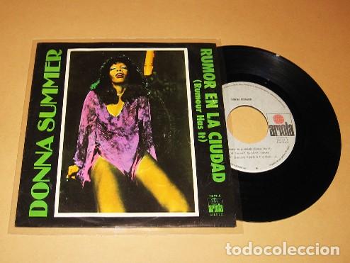 Discos de vinilo: DONNA SUMMER - RUMOUR HAS IT / RUMOR EN LA CIUDAD - SINGLE - 1978 - TEMAZO DISCO / STUDIO 54 - Foto 1