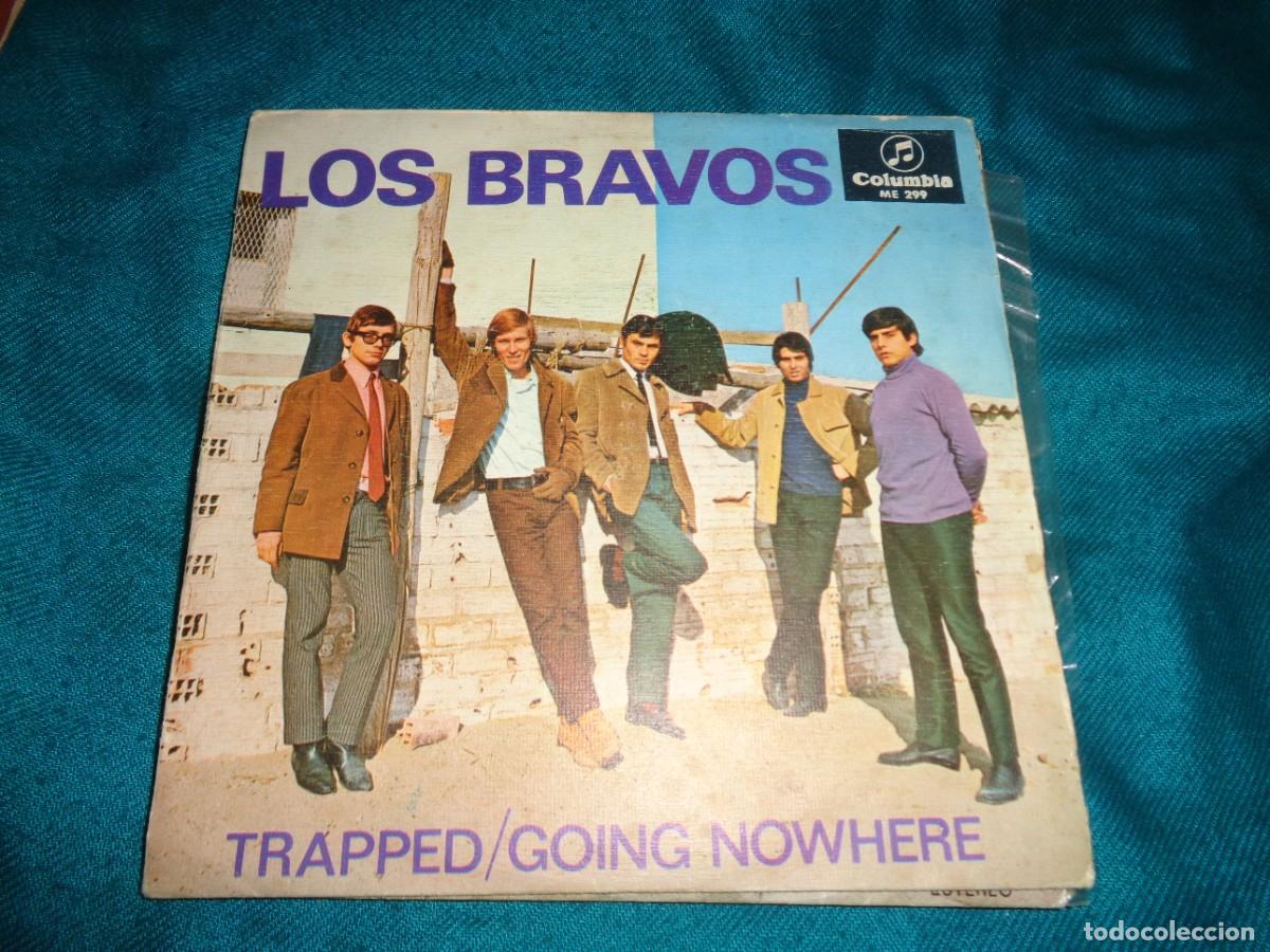 Discos de vinilo: LOS BRAVOS. TRAPPED / GOING NOWHERE. COLUMBIA, 1966. CON TRI-CENTRE(#) - Foto 1