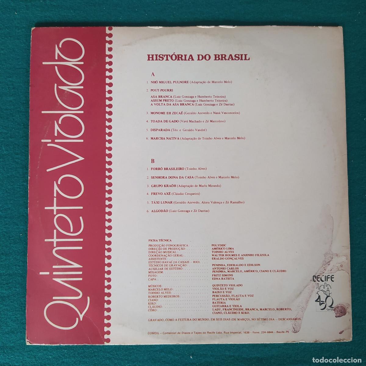 Discos de vinilo: Quinteto Violado &ndash; Hist&oacute;ria Do Brasil - Foto 2