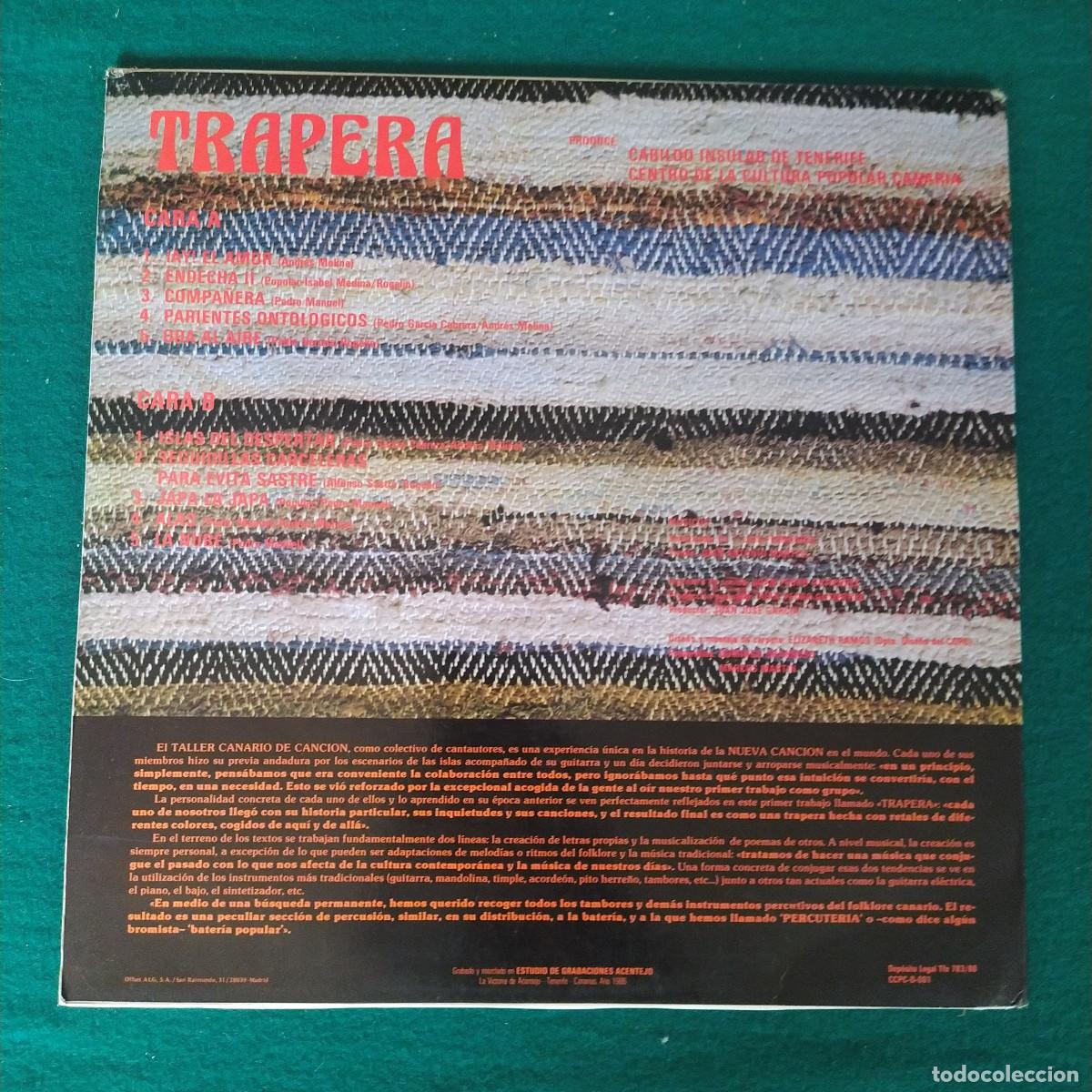 Discos de vinilo: Taller Canario De Canci&oacute;n* &ndash; Trapera - Foto 2