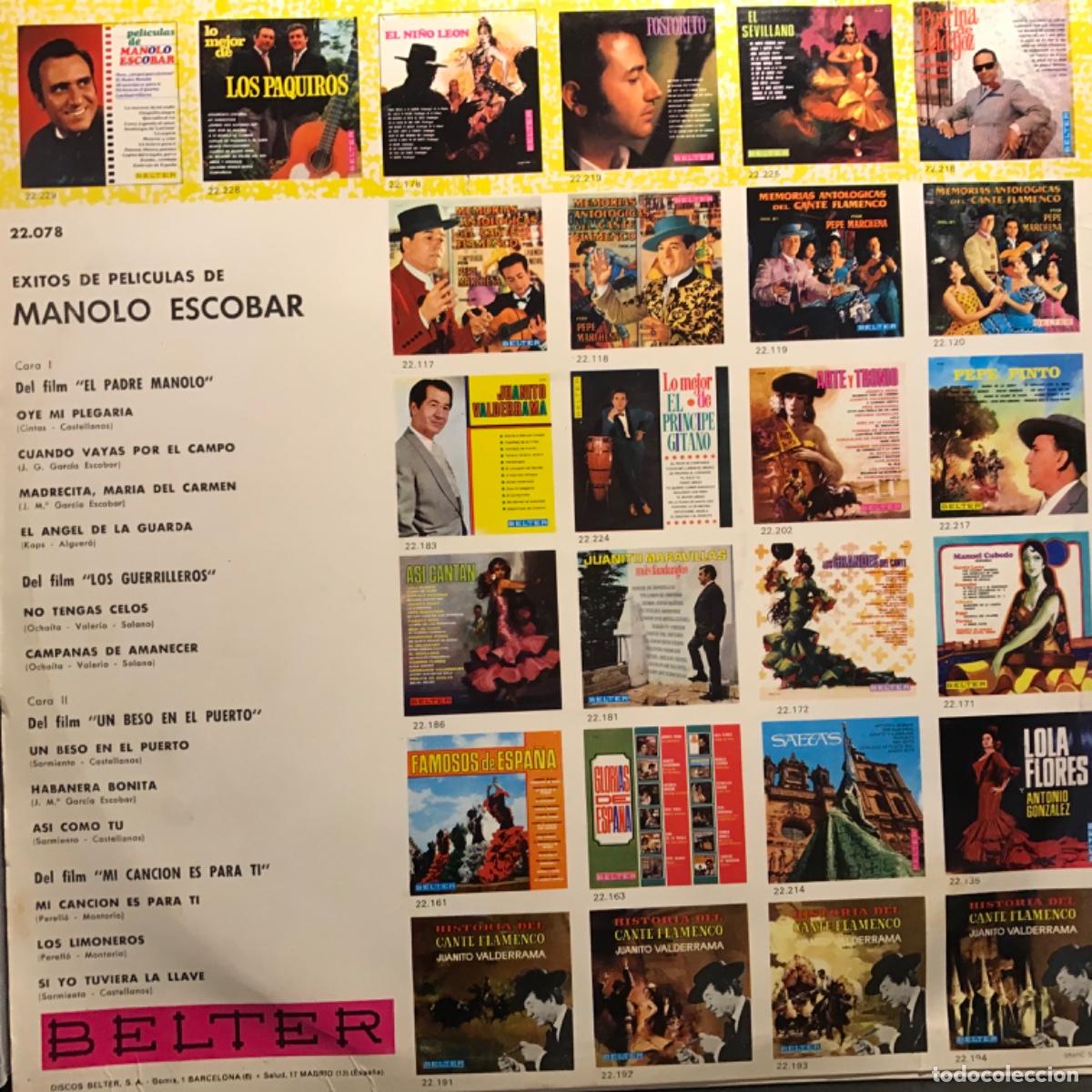 Discos de vinilo: Manolo Escobar ● Exitos De Peliculas ● Vinyl, LP, Compilation - Foto 2