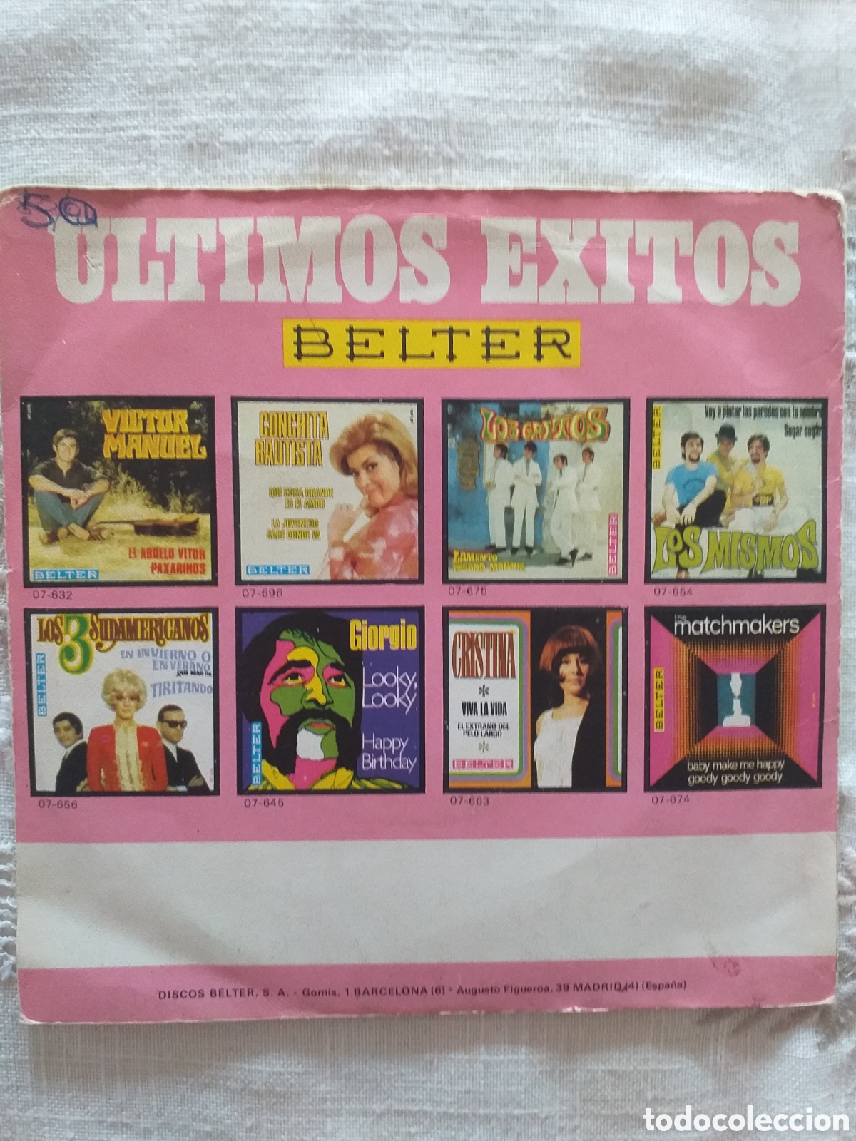 Discos de vinilo: SINGLE VINILO VICTOR MANUEL - Foto 2