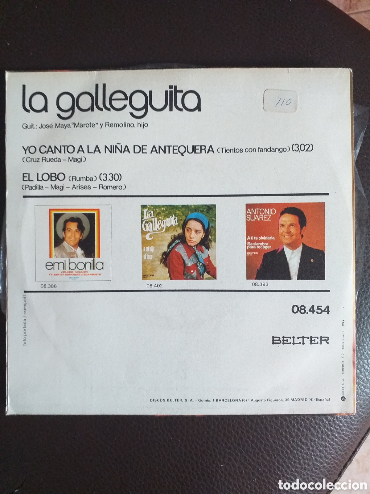Discos de vinilo: SINGLE VINILO LA GALLEGUITA - Foto 3