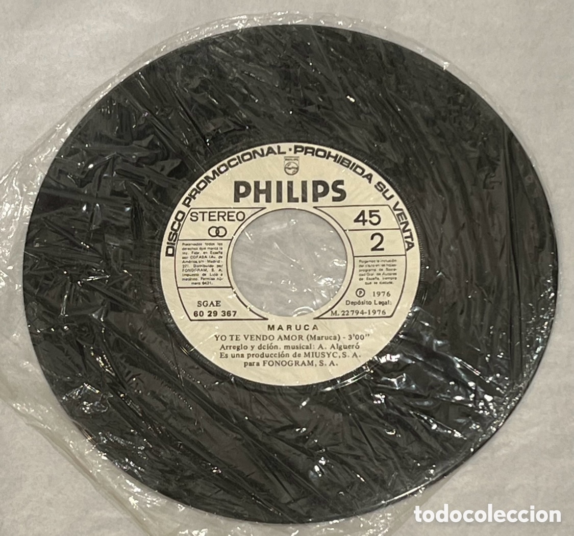 Discos de vinilo: Disco Vinilo Single. Maruca. &ldquo;Da de, du du&rdquo;. 1976. - Foto 2