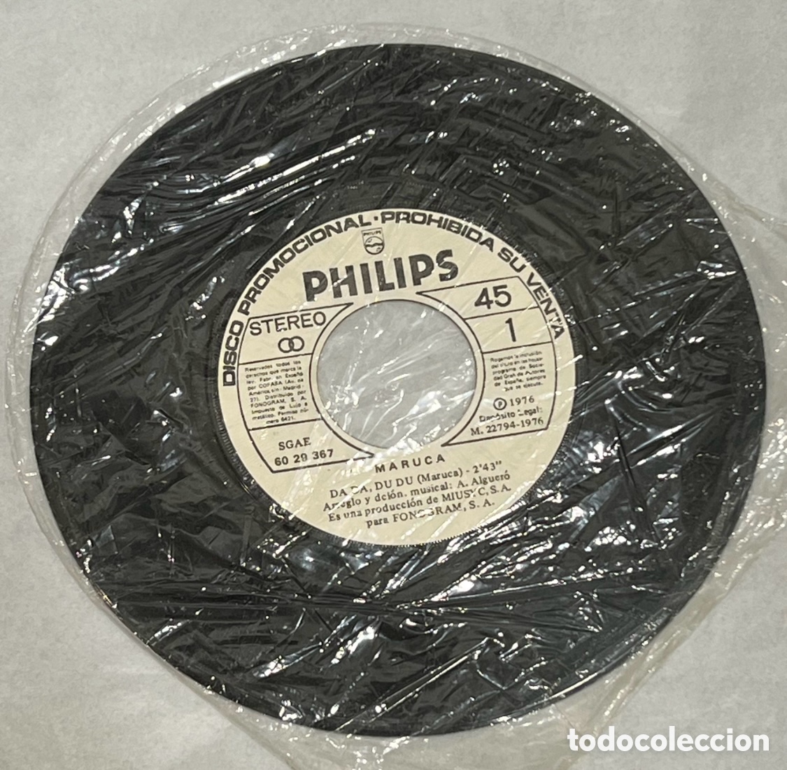 Discos de vinilo: Disco Vinilo Single. Maruca. &ldquo;Da de, du du&rdquo;. 1976. - Foto 1