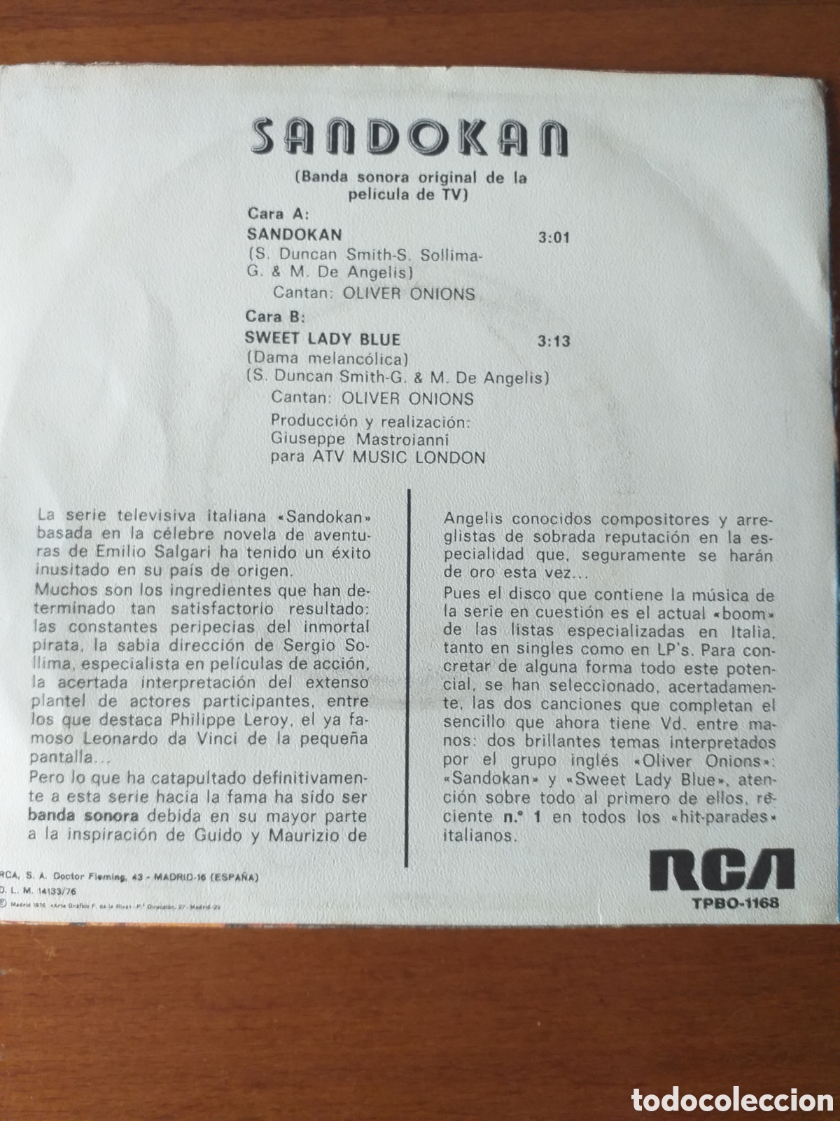 Discos de vinilo: SINGLE VINILO OLIVER ONIONS - Foto 2