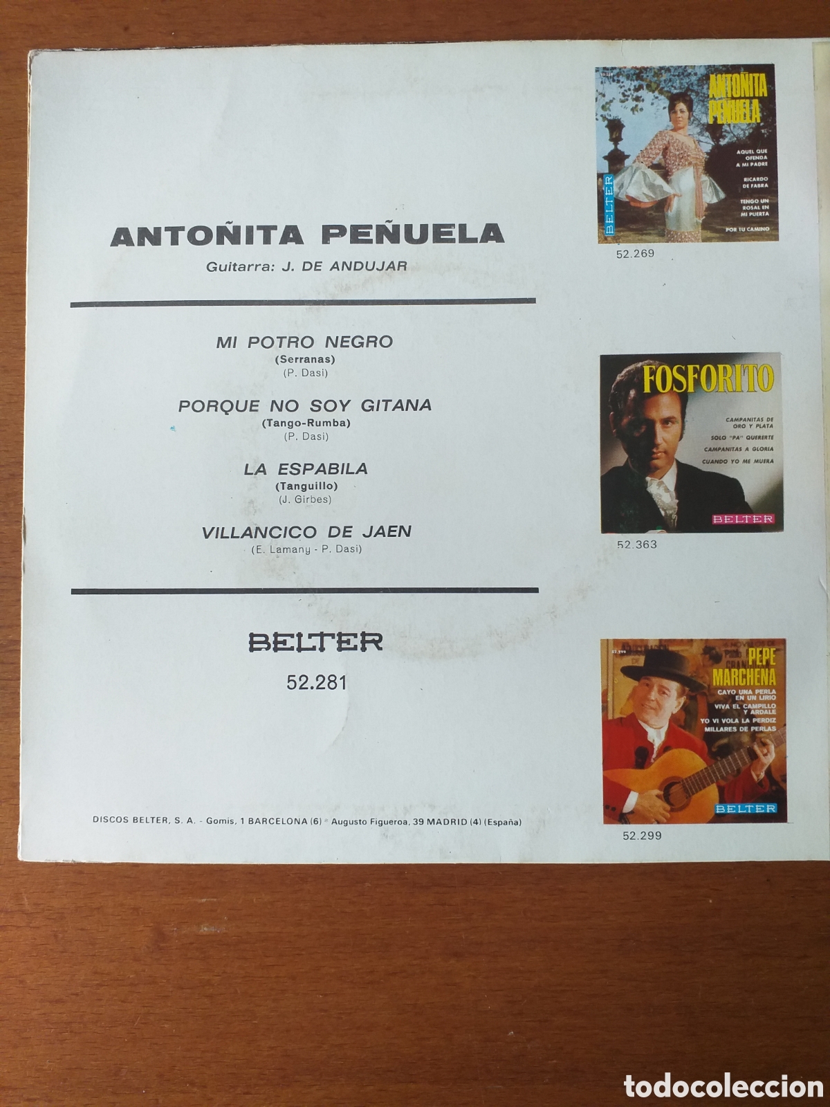 Discos de vinilo: VINILO EP ANTO&Ntilde;ITA PE&Ntilde;UELA - Foto 2