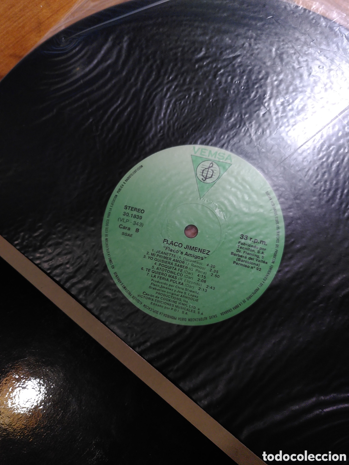 Discos de vinilo: Flaco Jim&eacute;nez - Flacos Amigos - LP (1988) - Foto 2