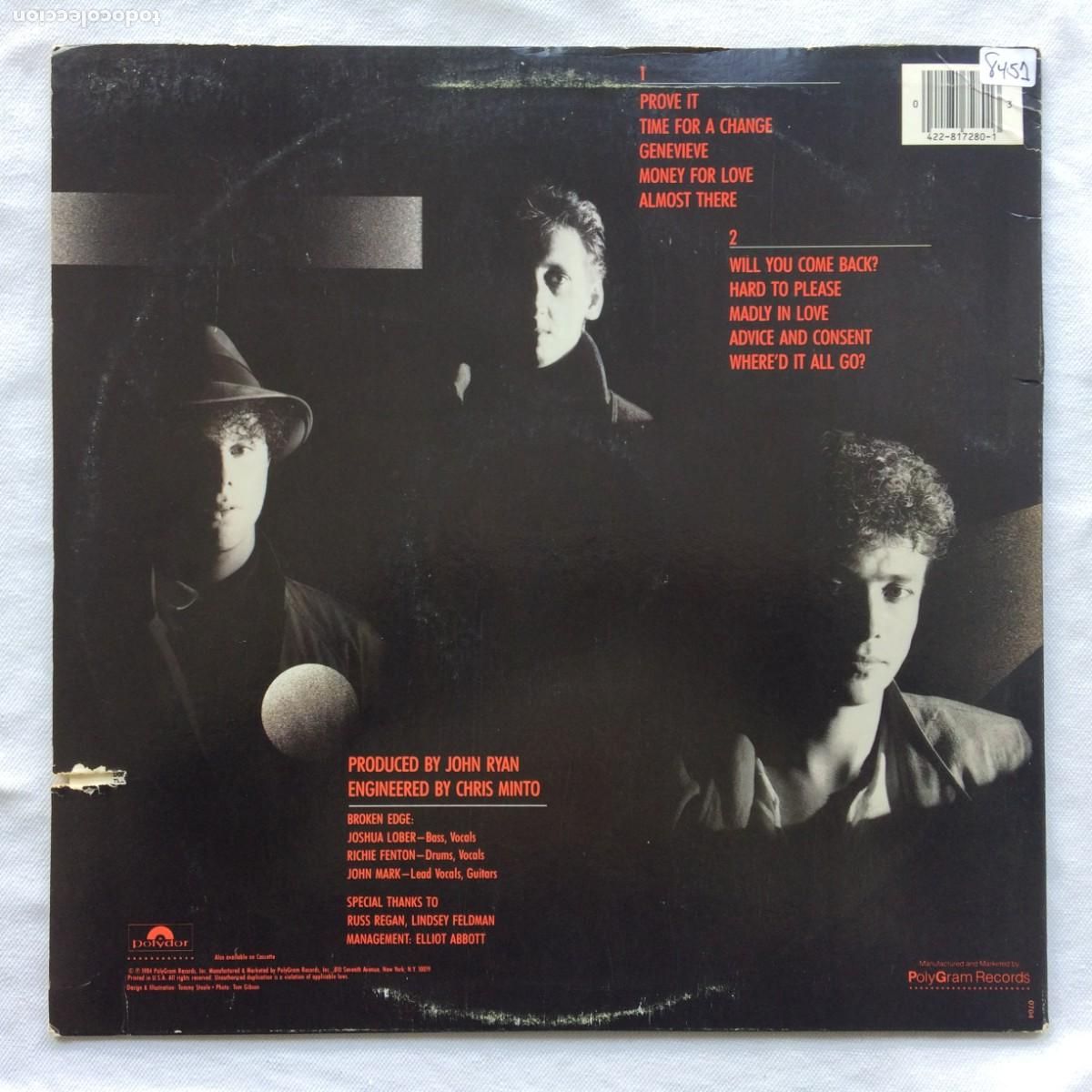 Discos de vinilo: Broken Edge &lrm;&ndash; Time For A Change USA 1984 Polydor - Foto 2