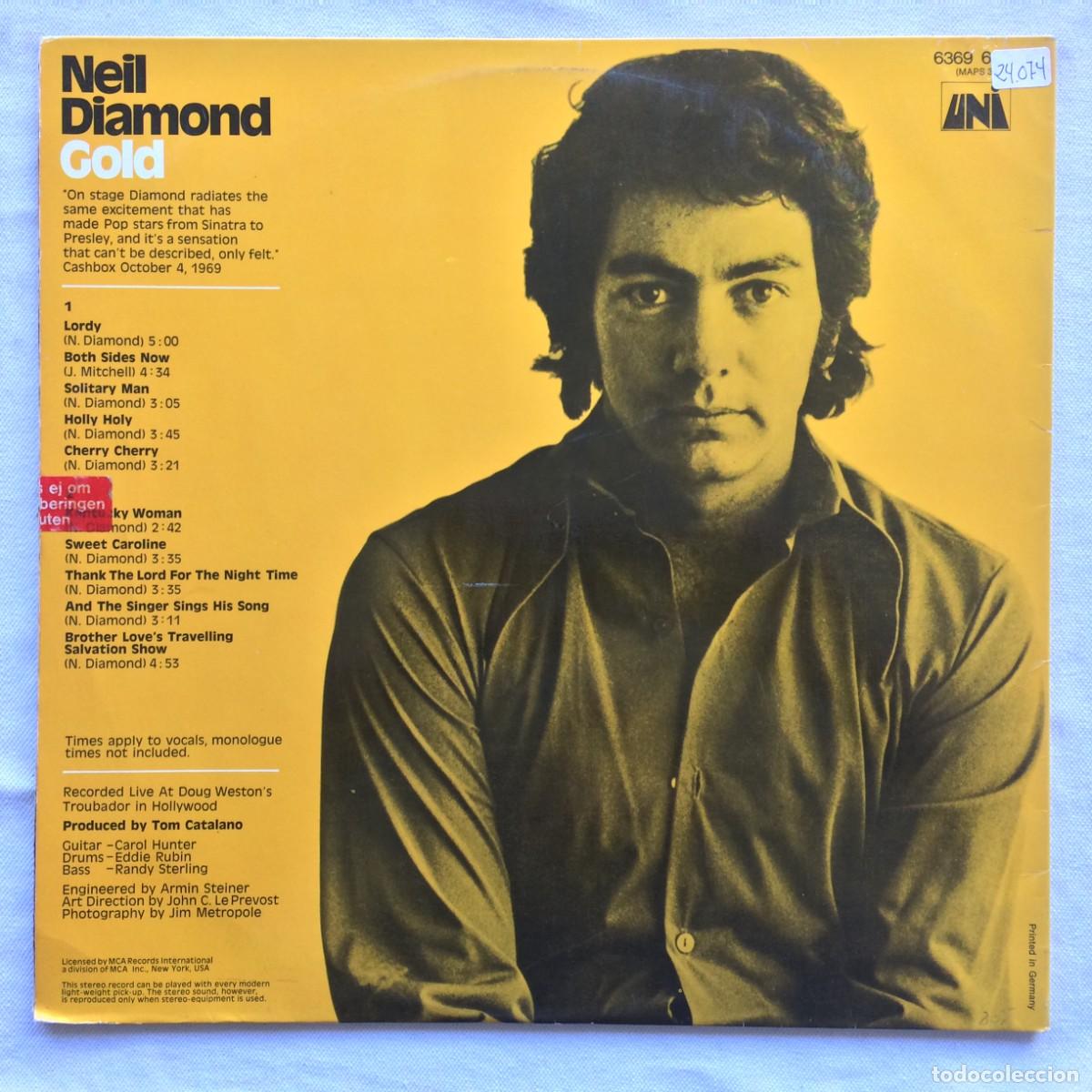 Discos de vinilo: Neil Diamond &lrm;&ndash; Gold Germany 1970 UNI Records - Foto 2