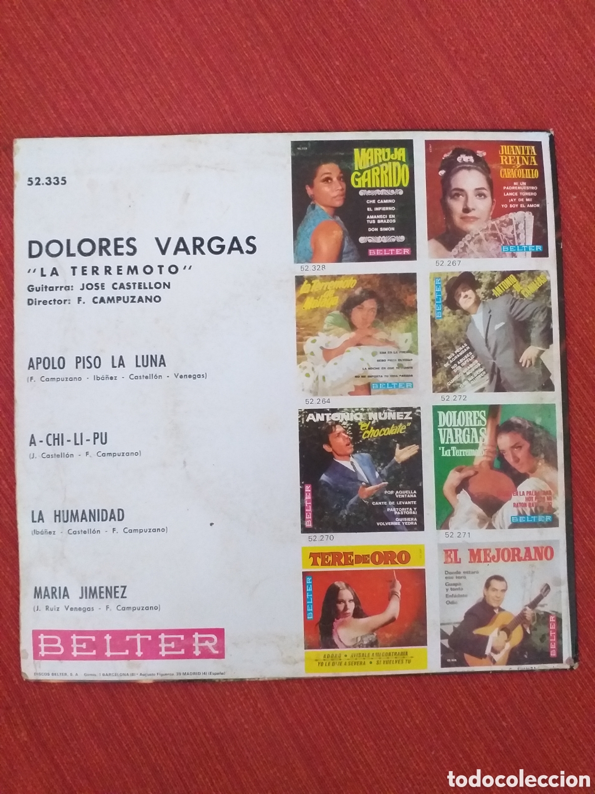 Discos de vinilo: VINILO EP DOLORES VARGAS &rdquo; LA TERREMOTO&rdquo; - Foto 2