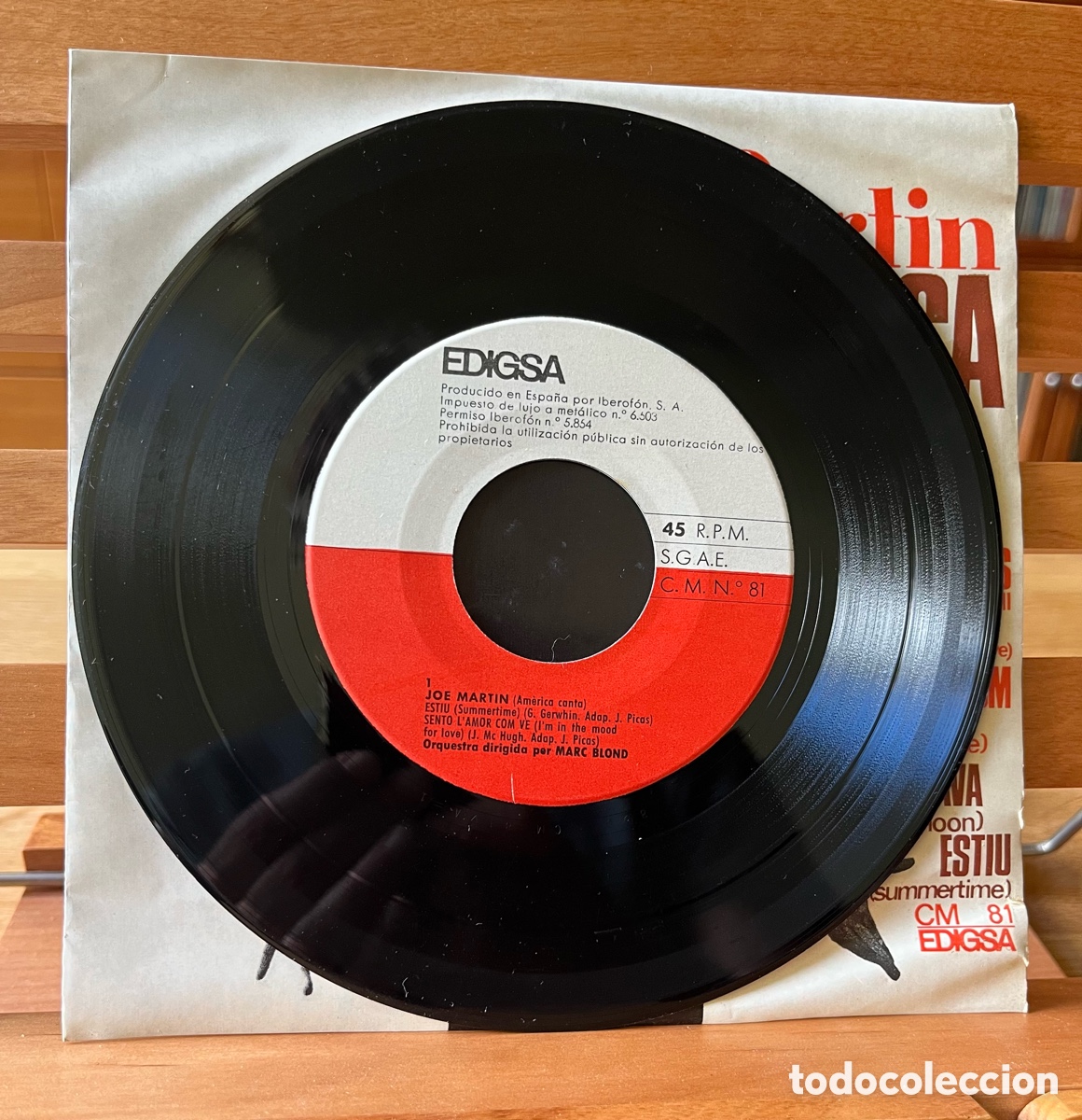 Discos de vinilo: JOE MARTIN - AMERICA CANTA - Foto 3