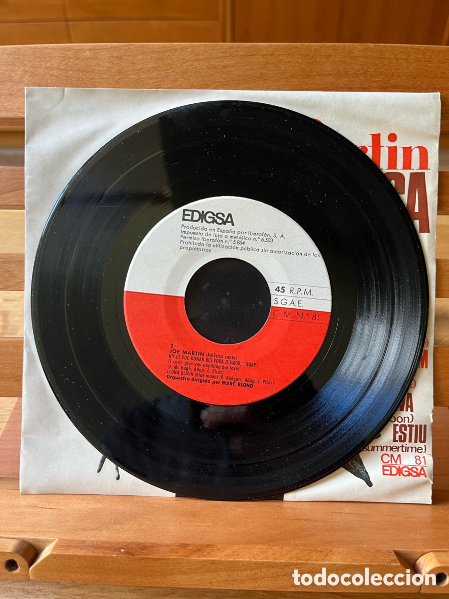 Discos de vinilo: JOE MARTIN - AMERICA CANTA - Foto 4