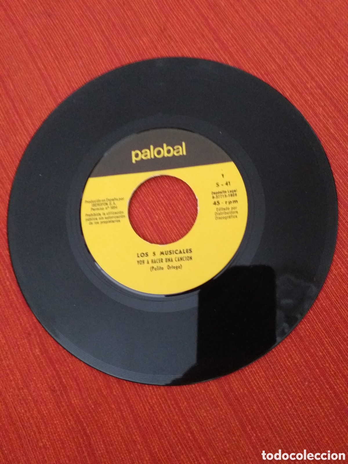 Discos de vinilo: SINGLE VINILO LOS 5 MUSICALES - Foto 2