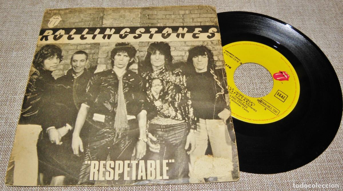 Discos de vinilo: THE ROLLING STONES - RESPETABLE (RESPECTABLE) - SINGLE - 1978 - SPAIN - Foto 1