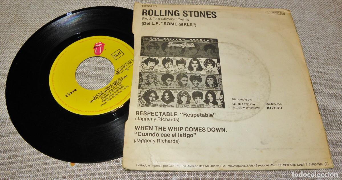 Discos de vinilo: THE ROLLING STONES - RESPETABLE (RESPECTABLE) - SINGLE - 1978 - SPAIN - Foto 2