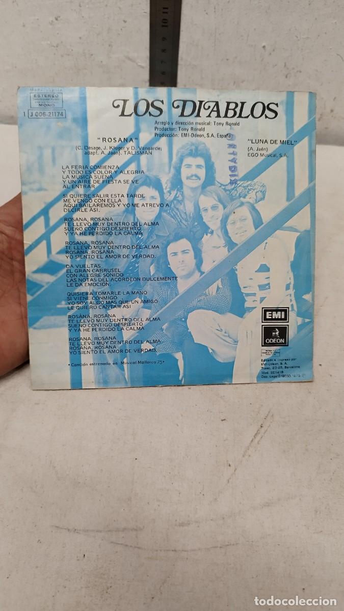 Discos de vinilo: Los Diablos &ndash; Rosana. Single 7&rdquo; - Foto 3