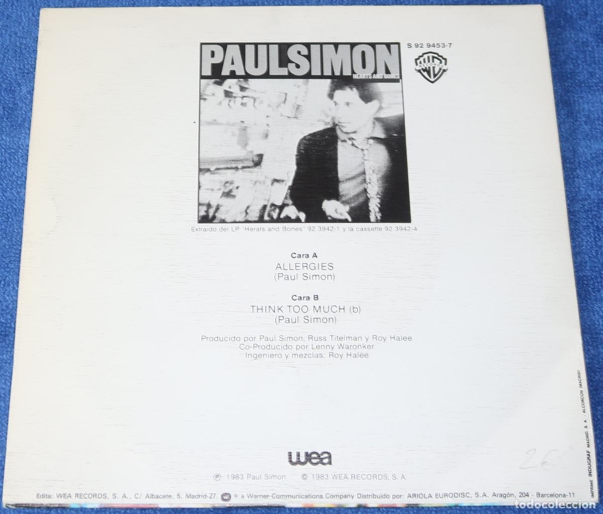 Discos de vinilo: Allergies - Paul Simon - WEA Records (1983) - Foto 2