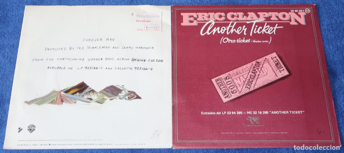 Discos de vinilo: Forever Man - Another Ticket - Eric Clapton (A&ntilde;os 80) - Foto 2