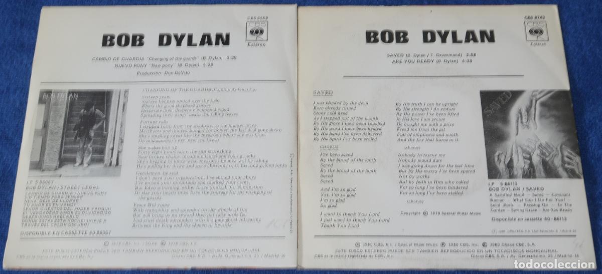 Discos de vinilo: Cambio de guardia - Saved - Bob Dylan - CBS (A&ntilde;os 80) - Foto 2