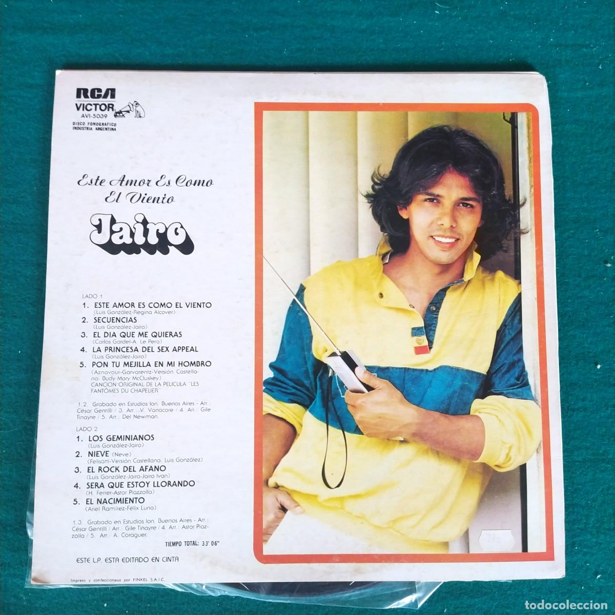 Discos de vinilo: Jairo &ndash; Este Amor Es Como El Viento - Foto 2