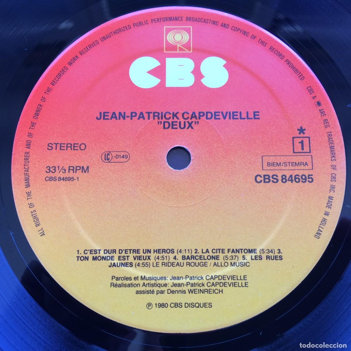 Discos de vinilo: Jean-Patrick Capdevielle &lrm;&ndash; 2 Holanda 1980 CBS - Foto 5