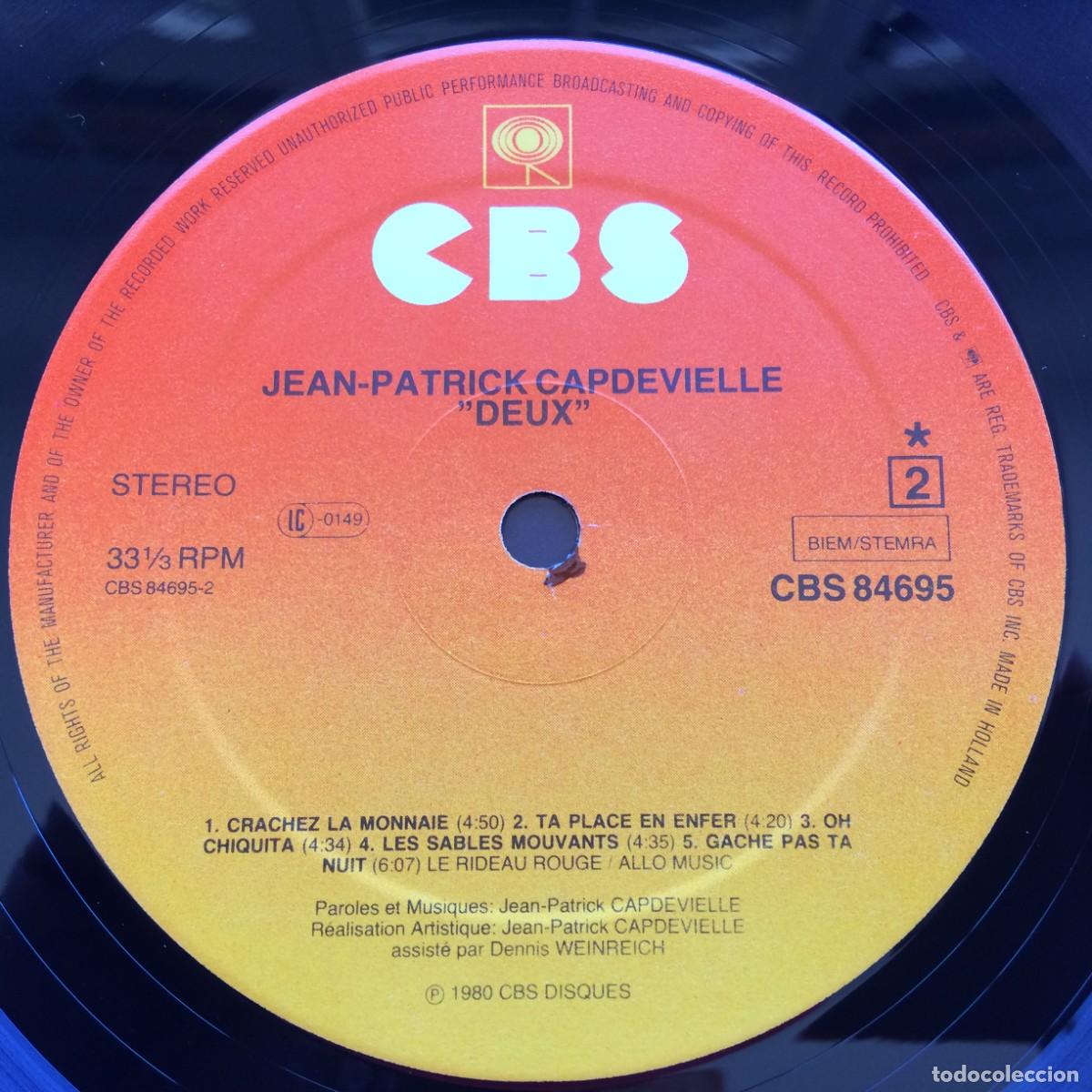 Discos de vinilo: Jean-Patrick Capdevielle &lrm;&ndash; 2 Holanda 1980 CBS - Foto 6