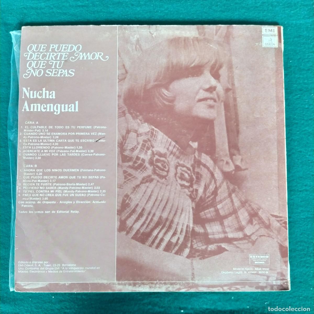 Discos de vinilo: Nucha Amengual &ndash; La Culpable De Todo... - Foto 2