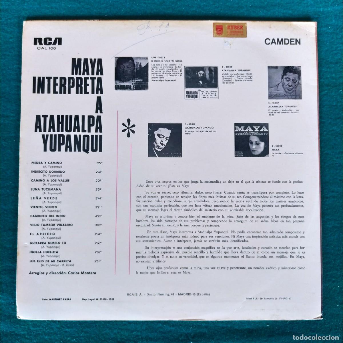 Discos de vinilo: Maya &ndash; Maya Interpreta A Atahualpa Yupanqui - Foto 2