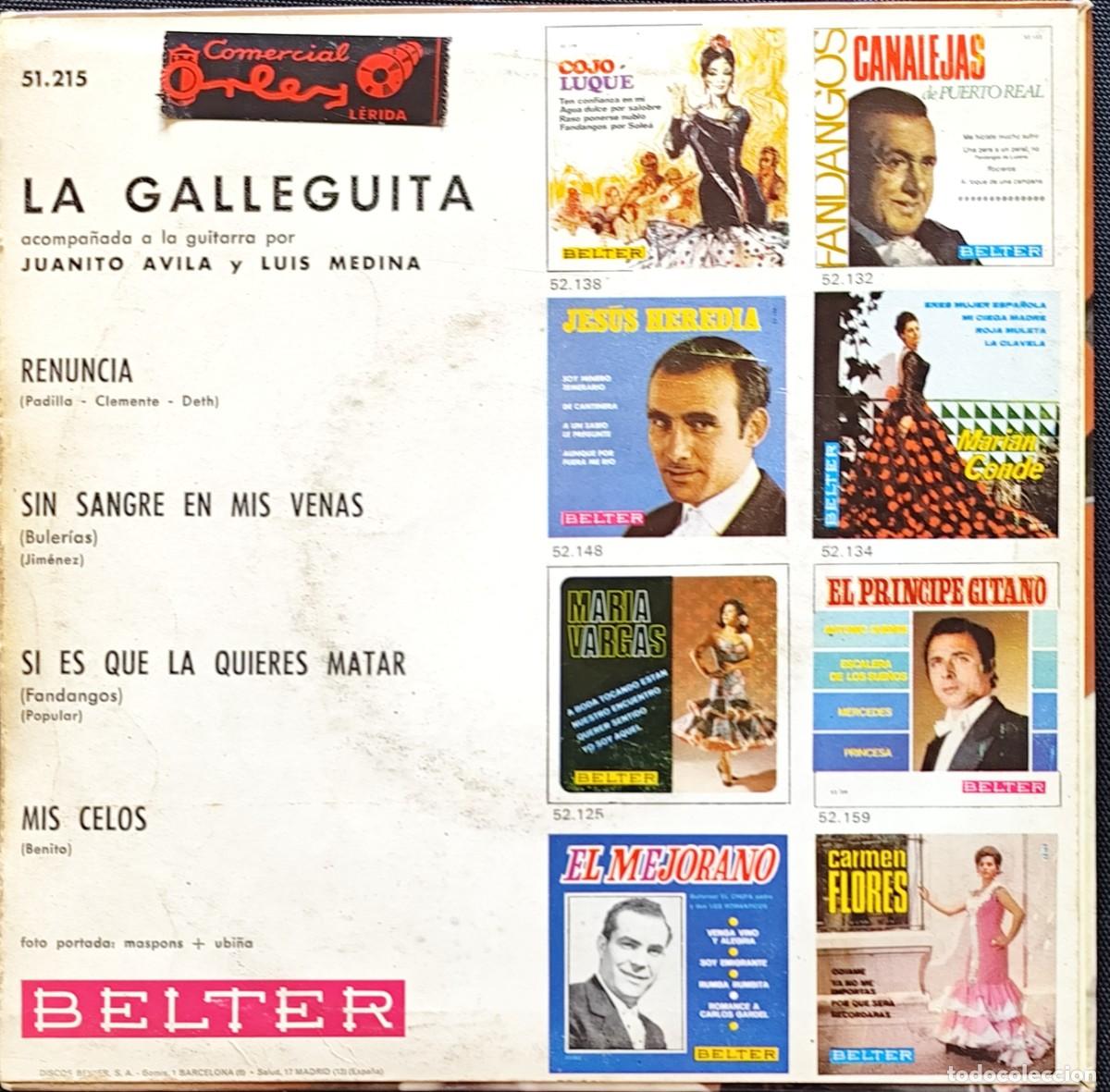 Discos de vinilo: SINGLE LA GALLEGUITA - Foto 2