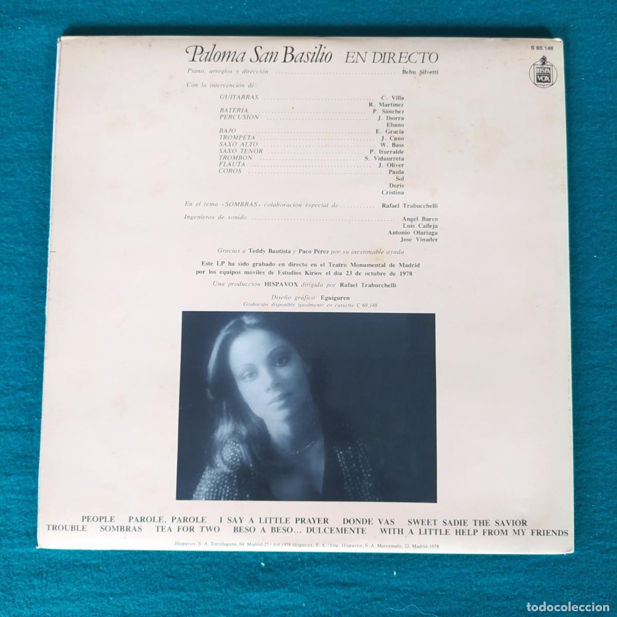 Discos de vinilo: Paloma San Basilio &ndash; En Directo - Foto 2