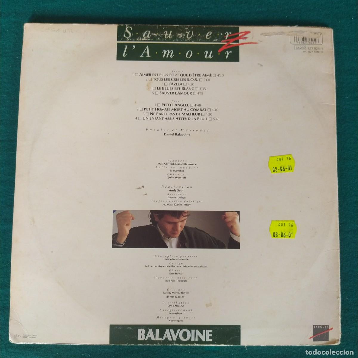 Discos de vinilo: Balavoine &ndash; Sauver LAmour - Foto 2