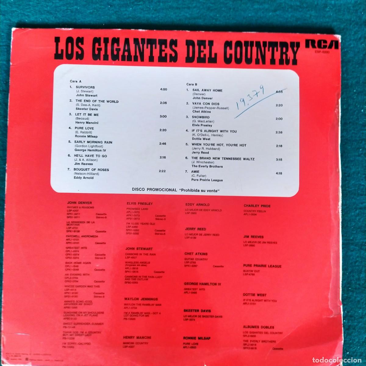 Discos de vinilo: Los Gigantes Del Country - Foto 2