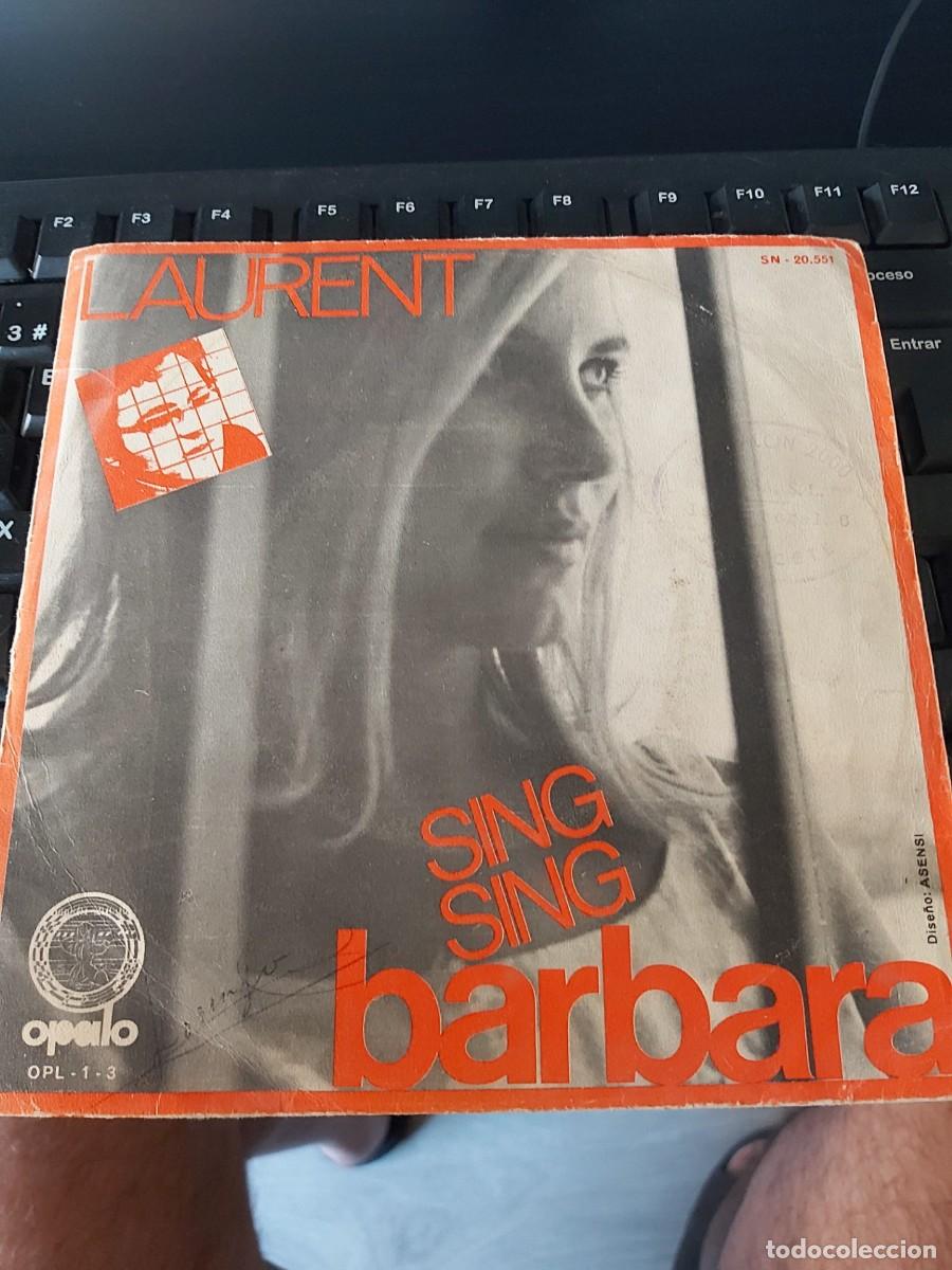Discos de vinilo: LAURENT BARBARA: SING SING 45 RPM - Foto 1
