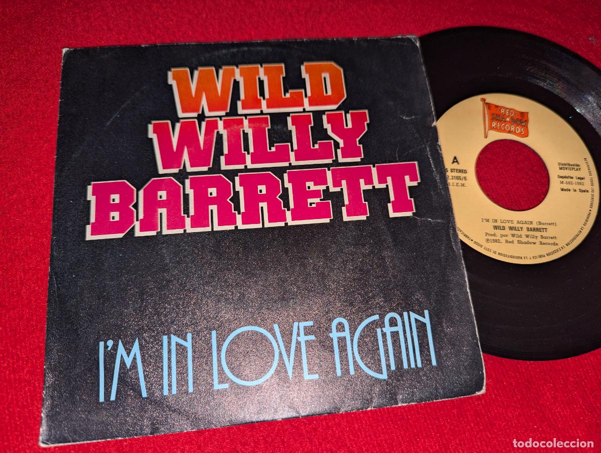 Vinyl-Schallplatten: WILD WILLY BARRETT I'm in love again/Barretts Blues 7'' SINGLE 1982 Red Shadow SPAIN ESPA&Ntilde;A